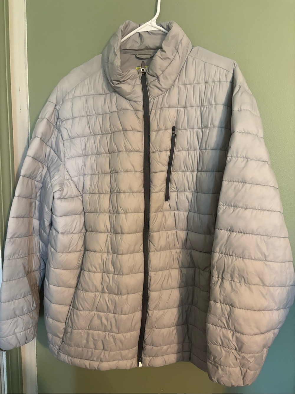 Xersion Light Gray Quilted Puffer Jacket - Women's